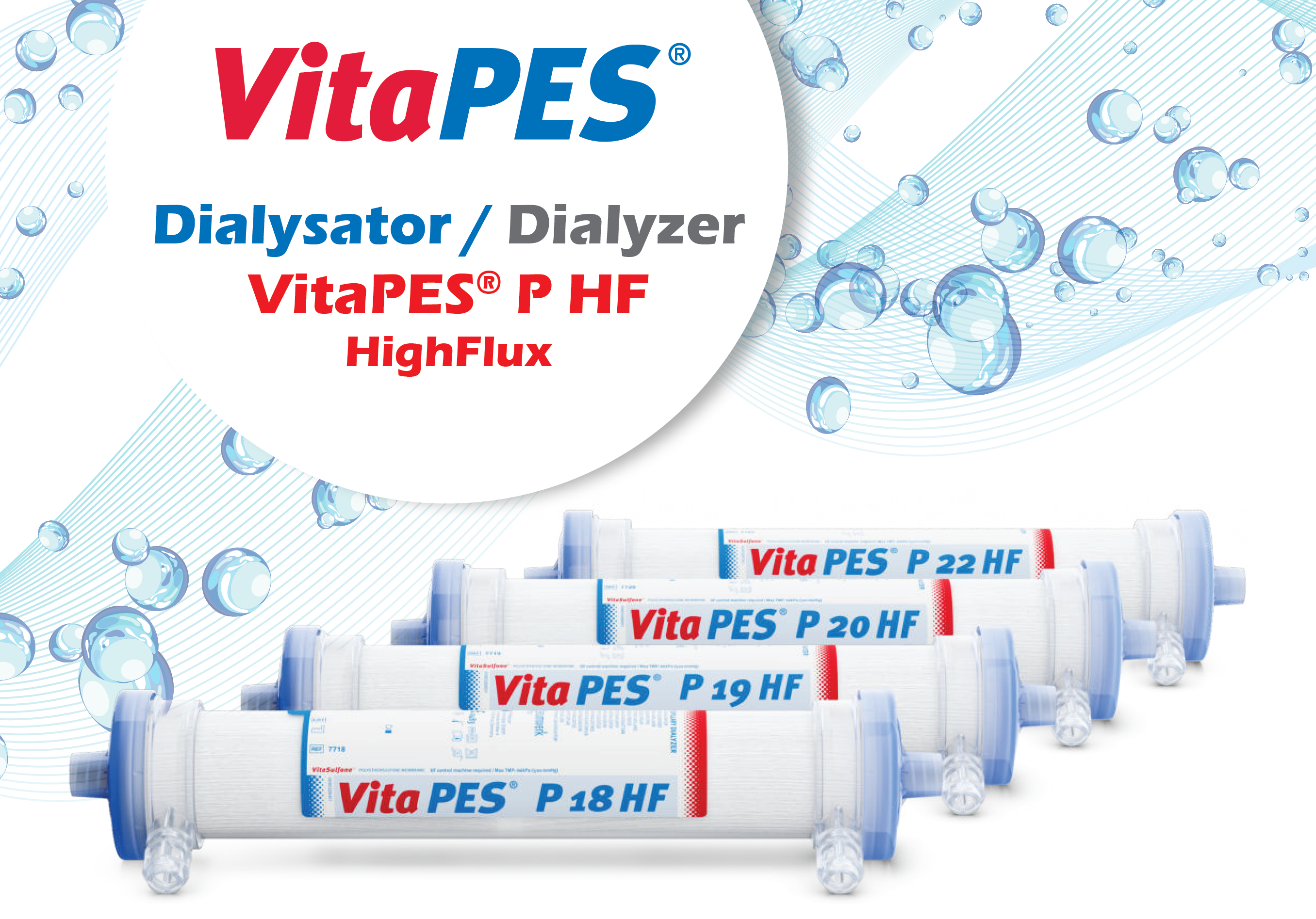 Dialysator 1,6 m² High Flux "VitaPES® P 18 HF" 